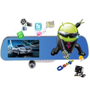 Rear view mirror car camera wifi gps navigator full hd