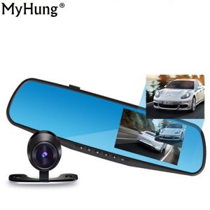 Car Dvr Camera DVRs Dash Auto 4.3 Inch Full HD 1080P Rearview Mirror Digital Video Recorder Dual Lens Registratory Camcorder