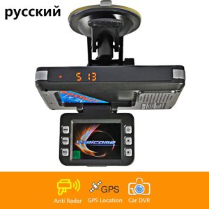 Car 3 in 1 combo speed camera signal warning GPS locator radar detector DVR dash cam