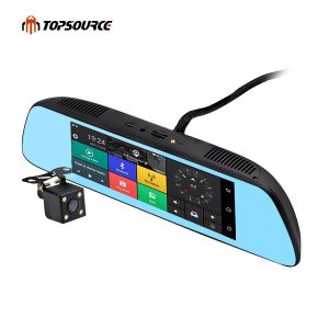 TOPSOURCE New 7" Special 3G CAR Mirror Rearview Car DVR Camera