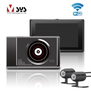T2 Upgrade M1 WiFi Dual Camera Motorcycle DVR Dash Cam