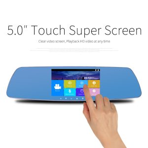5 inch Touch screen Car dvrs FH 1080P Dual Lens Car Camera Super night vision