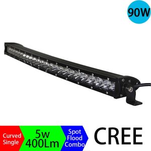 90W led bar 4x4 High Power Long Distance Super Slim Single Row Curved