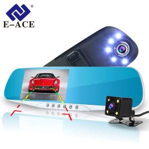 Video Recorder 5 Led Lights Dash Cam DVRs With Rear View Camera