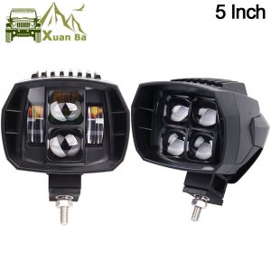 2Pcs 5 inch 35W Led Work Light High-Low Beam