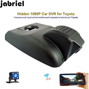 Jabriel hidden 1080P dash camera ios/android wifi car dvr video recorder dual lens rearview camera for Toyota Highlander 2018