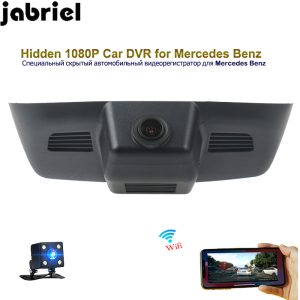 Jabriel 1080P hidden car dvr wifi driving recorder dash cam dual lens for 2015 Mercedes Benz GLK260 GLK300 GLK350 X204 Deluxe
