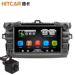 2Din Car In Dash DVD Player Radio Bluetooth Head Unit Stereos with Reverse Camera for Toyota COROLLA 07-11 (Without GPS)