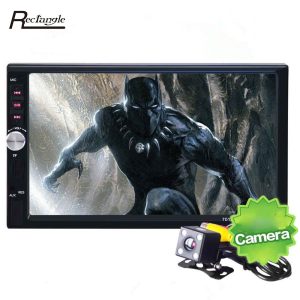 7012B Car DVD 2 Din Car Radio Bluetooth FM Subwoofer 7 Inch Dash Touch Screen Car Multimedia Player Support Rear View Camera