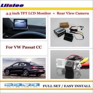 Liislee For Volkswagen VW Passat CC Car Reverse Backup Rear Camera + 4.3" TFT LCD Screen Monitor = 2 in 1 Rear Parking System
