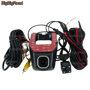 BigBigRoad For toyota rav4 rav 4 wish Levin Reiz Previa vios Car Wifi DVR Car Video Recorder Dash Cam Dual Cameras