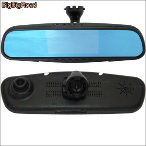 BigBigRoad For golf Car DVR Blue Screen Dual Lens Driving video registrator Dash Cam Parking Monitor with Special Bracket
