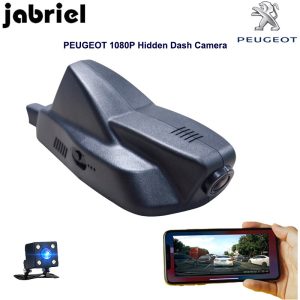 Jabriel hidden wifi car dvr for 2015 2016 2017 2018 PEUGEOT 2008 Auto 1080P Dash Cam Car Recorder Camera dual lens rearview cam