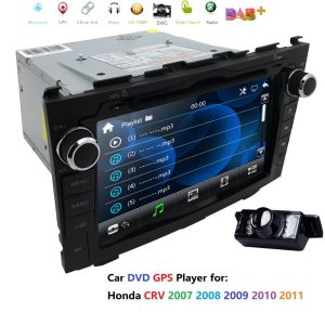 8" HD Stereo DVD Player GPS NAVI Car Dash Radio Camera for HONDA CRV 2007-2011 GPS/RDS/USB/SD/SWC/BT/CAM IN/Subwoofer/Output/DAB