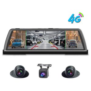 Zuczug 360-degree panoramic dashboard car dvr dash cam 4CH Cameras recorder 10" Touch Android rear view mirror GPS ADAS WIFI