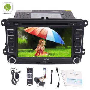 Android 6.0 Car DVD Player Stereo Autoradio Double Din GPS Navigation 7'' WiFi Canbus External Microphone Cam-IN for VW PASSAT