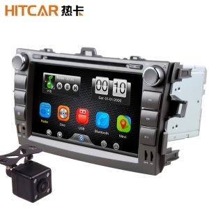 2Din Car In Dash DVD Player GPS Navigator Radio Bluetooth Head Unit Stereos with Reverse Camera for Toyota COROLLA 07-11