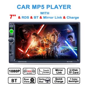 Player AM/FM/RDS Radio Support Mirror Link/Aux In/Rear View Camera