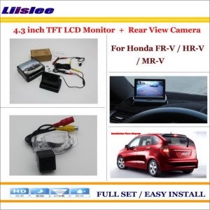 Liislee For Honda FR-V / HR-V / MR-V In Car 4.3" Color LCD Monitor + Car Rear Back Up Camera = 2 in 1 Park Parking System