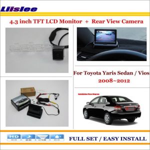 Liislee For Toyota Yaris Sedan / Vios 2008 ~2012 4.3" LCD Monitor + Car Rearview BackUp Camera = 2 in 1 Car Parking System