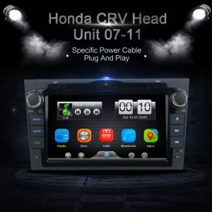 2Din Car In Dash DVD Video MP3 Player GPS Navi Radio Bluetooth Head Unit Stereos with Reverse Camera for Honda CRV 2007-2011