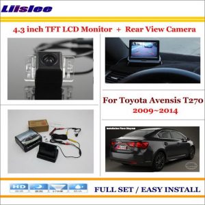 Liislee For Toyota Avensis T270 2009~2014 Back UP Reverse Camera + 4.3" Color LCD Monitor = 2 in 1 Rearview Parking System