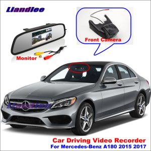 Liandlee Car DVR Front Camera Driving Video Recorder Mirror Monitor For Mercedes Benz A180 2015 2017 HD AUTO Dash Cam Antiradar