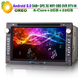 8-Kern Android 8.0 DAB+ OBD Autoradio DVB-T2-IN Bluetooth Car Radio RDS DVD Navi CAM-IN WiFi 3G GPS FOR VW PASSAT B5 BORA POLO