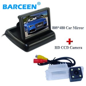4.3"car display monitor and car back camera with 4 LED plastic shell 170 wide viewing angle for Volkswagen GOLF 6 /Magotan