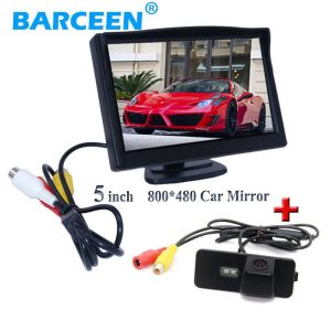 Glass lens car rearview camera +5" car dusplay monitor for Volkswagen VW Magotan PASSAT CC /Golf 5/ POLO hatchback / Jetta