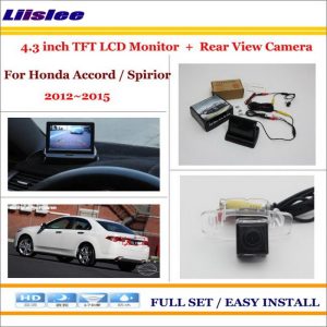 Liislee For Honda For Accord / Spirior 2012~2015 Car Rearview Camera + 4.3" LCD Monitor = 2 in 1 Parking Assistance System