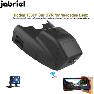 Jabriel 1080P hidden car dvr auto app control video recorder dash cam dual lens for Mercedes Benz B180 B200 B300 W245 W246 W242