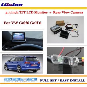 Liislee For Volkswagen VW Golf6 Golf 6 - Auto Back UP Reverse Camera + 4.3" Color LCD Monitor = 2 in 1 Rearview Parking System