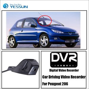 YESSUN Car Front Dash Camera CAM for Peugeot 206 DVR Driving Video Recorder For iPhone Android APP Control Function