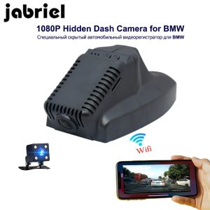 Jabriel HD 1080P Dash Cam Hidden Wifi Car DVR Video Recorder dual lens Rearview camera for BMW 2013/2014/2015 X1,Before 2015 X3