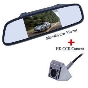 Promotion For 4.3 Inch Car Dash LCD TFT Parking Monitor with HD Mini IR night vision Reverse Camera Free Shipping
