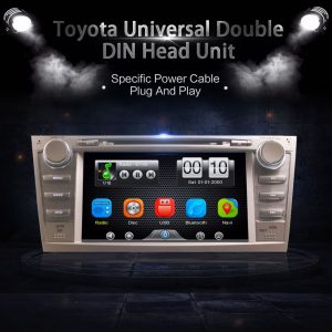 2Din Car In Dash DVD Player GPS Navi Radio Bluetooth Head Unit Stereos with Reverse Camera for Toyota Camry Aurion 2007-2011