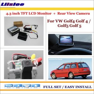 Liislee For Volkswagen VW Golf4 Golf 4 / Golf5 Golf 5 Car Rear Camera + 4.3"LCD Screen Monitor = 2 in 1 Back Up Parking System