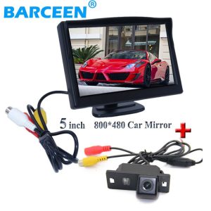 Wire car back up rearview camera 170 angle black plastic shell+5" car reversing monitor for Audi A4L 2013~2014 / TT/ A5/ A6/Q5