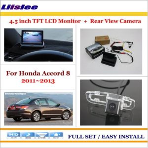 Liislee For Honda For Accord 8 2011~2013 In Car 4.3" Color LCD Monitor + Car Rear Back Up Camera = 2 in 1 Park Parking System