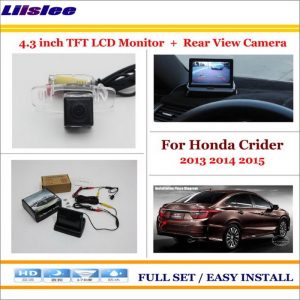 Liislee For Honda Crider 2013 2014 2015 Auto Back UP Reverse Camera + 4.3" Color LCD Monitor = 2 in 1 Rearview Parking System