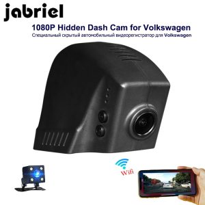 Jabriel auto 1080P vehicle camera hidden wifi car dvr driving recorder dash cam dual lens for 2015 2016 Volkswagen T0URAN PASSAT