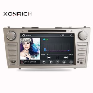 2Din Car In Dash DVD Player GPS Navi Radio Bluetooth Head Unit Stereos with Reverse Camera for Toyota Camry Aurion 2007-2011