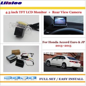 Liislee For Honda Accord Euro & JP 2013~2015 Auto Rear View Camera Back Up + 4.3" LCD Monitor = 2 in 1 Parking Assistance System