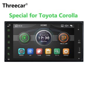 2 din car radio 7 Inch mirror link Andorid 8 Bluetooth/USB/rearview camera For Toyota Corolla Universal Car Multimedia player
