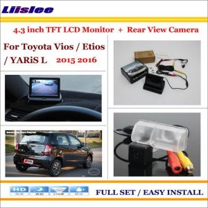 Liislee For Toyota Vios / Etios / YARiS L 2015 2016 - Car Rearview Camera + 4.3" LCD Screen Monitor = 2 in 1 Parking System