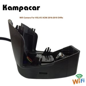 Kampacar 2 Car Wifi DVRs Auto Camera Video Recorder For Volvo XC90 2015 2016 2017 2018 2019 Two Lens Dual Dash Cam Mini Car Dvr
