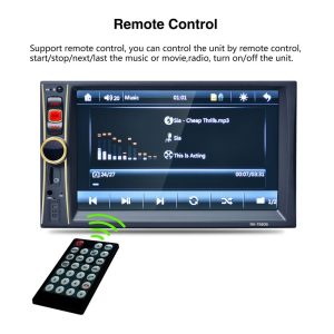 Car Radio Player Stereo MP5 Car Audio Bluetooth USB Aux TF In-Dash FM Auto Radio With Rear View Camera Remote Control