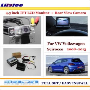 Liislee For VW Volkswagen Scirocco 2008~2013 In Car 4.3" Color LCD Monitor + Car Rear Back Camera = 2 in 1 Park Parking System