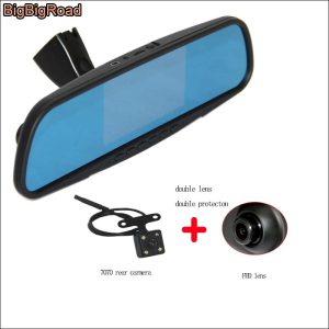 BigBigRoad Car DVR Dash Cam night vision Blue Screen Dual Lens video registrator For honda S1 XRV XR-V / For Renault